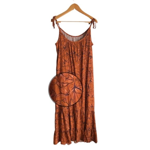 Addition Elle Maxi Dress Size X Tie Straps Autumn Floral - Picture 1 of 15